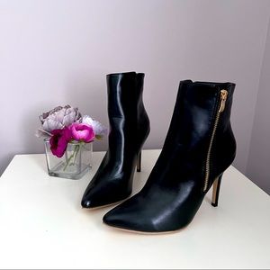 *SOLD* Black Patent Faux Leather Stiletto Booties